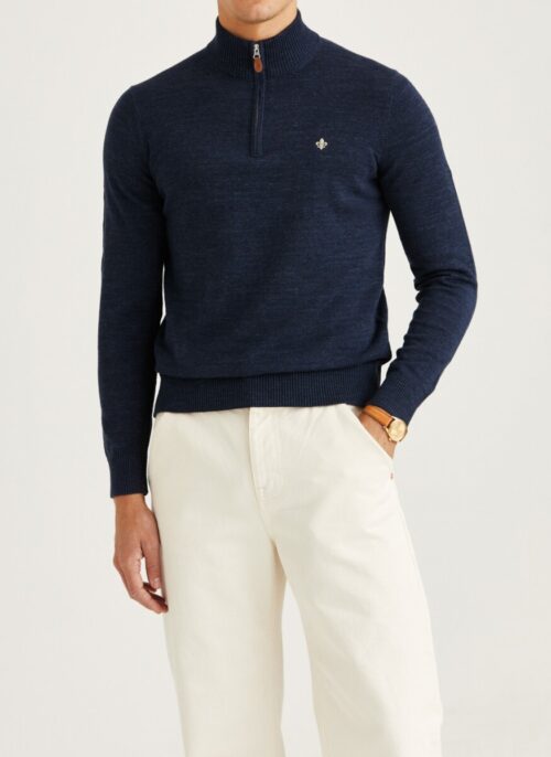Randall Half Zip - Marineblå