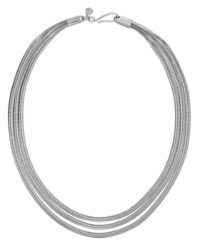 Herringbone Triple Necklace - Sølv