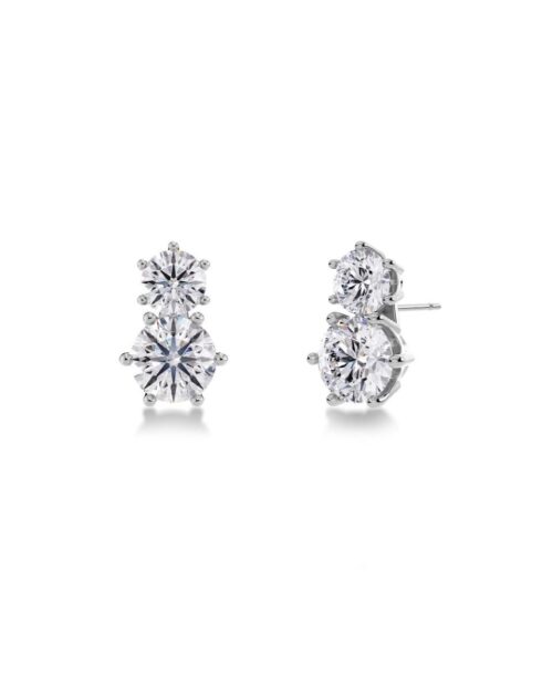 Crown Studs Duo - Sølv/steiner