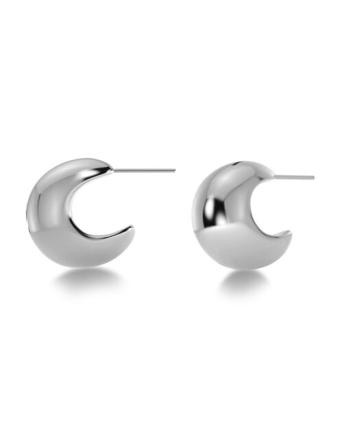 Bold Creoles S Earrings - Sølv