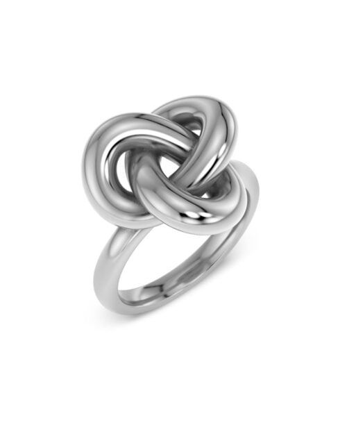 Infinity Knot Ring L - Sølv