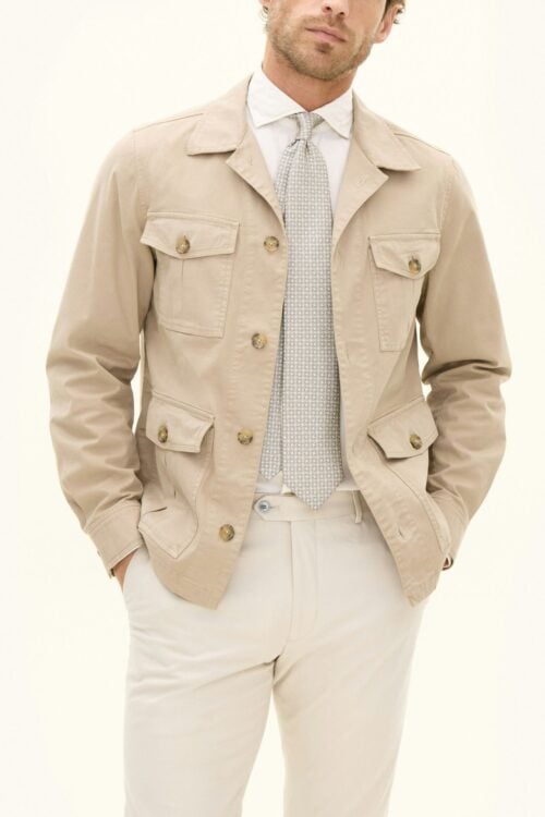 Safari Shirt Jacket - Beige
