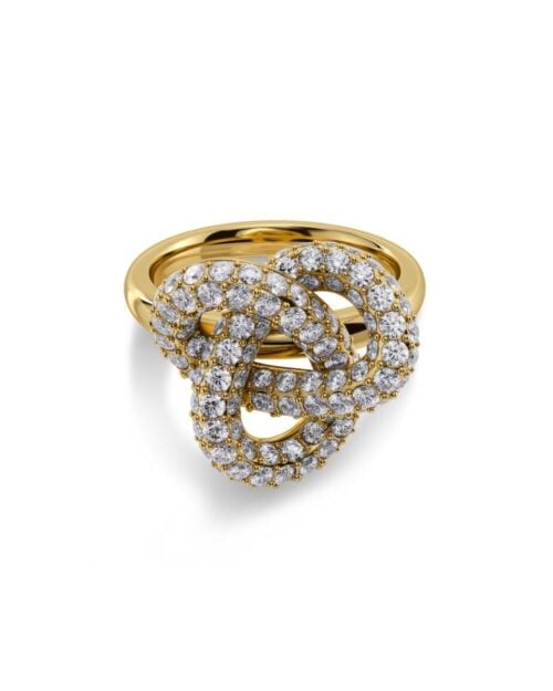 Infinity Knot Sparkle Ring L - Gull