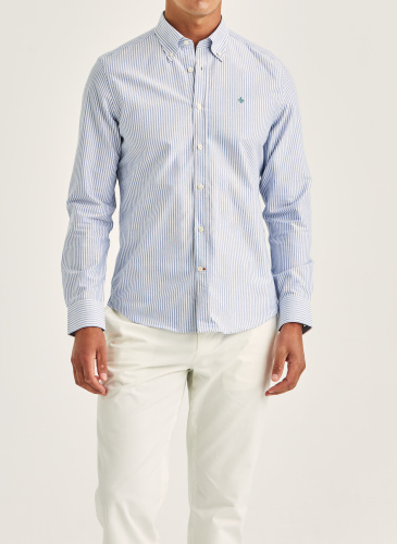 Douglas Oxford Stripe Shirt-Slim Fit - Striper