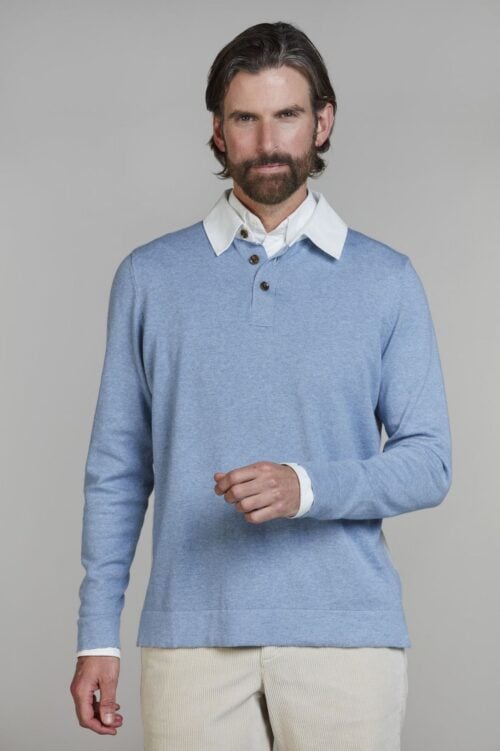 RUGGER STYLE KNIT - Lyseblå