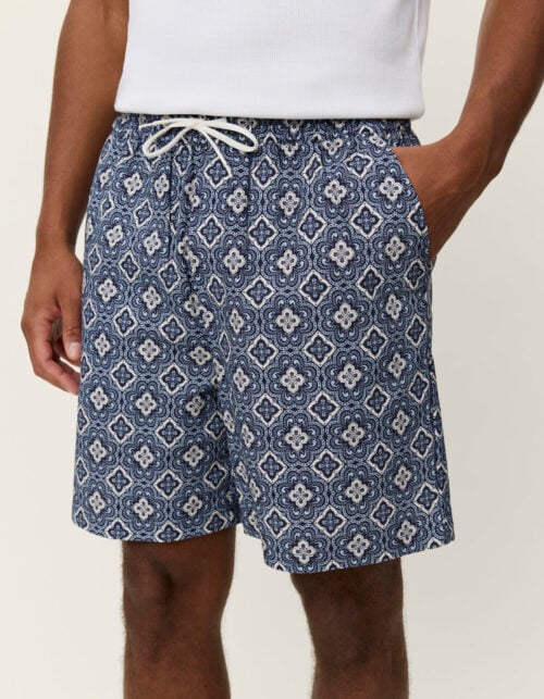 Harry Arabesque AOP Shorts - Blå